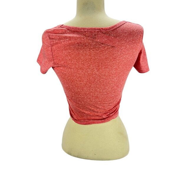Bozzolo Kids Red Heather Crop Top L Short Sleeve Y2K StyleCasual Summer Breathab - Picture 3 of 6